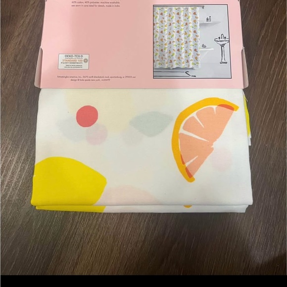 Kate Spade Citrus Print Shower Curtain - Picture 2 of 2